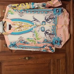 Hale Bob silk blouse top,size small